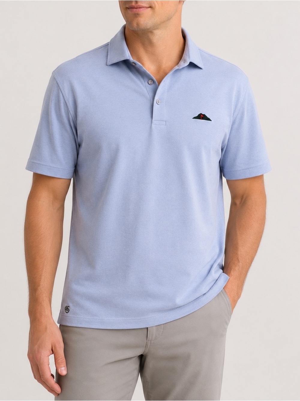 Greyson Wade Hampton Golf Club brrr Cooling Polo Blue Men’s Medium